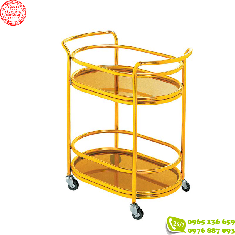 Xe đẩy phục vụ rượu trong nhà hàng, khách sạn