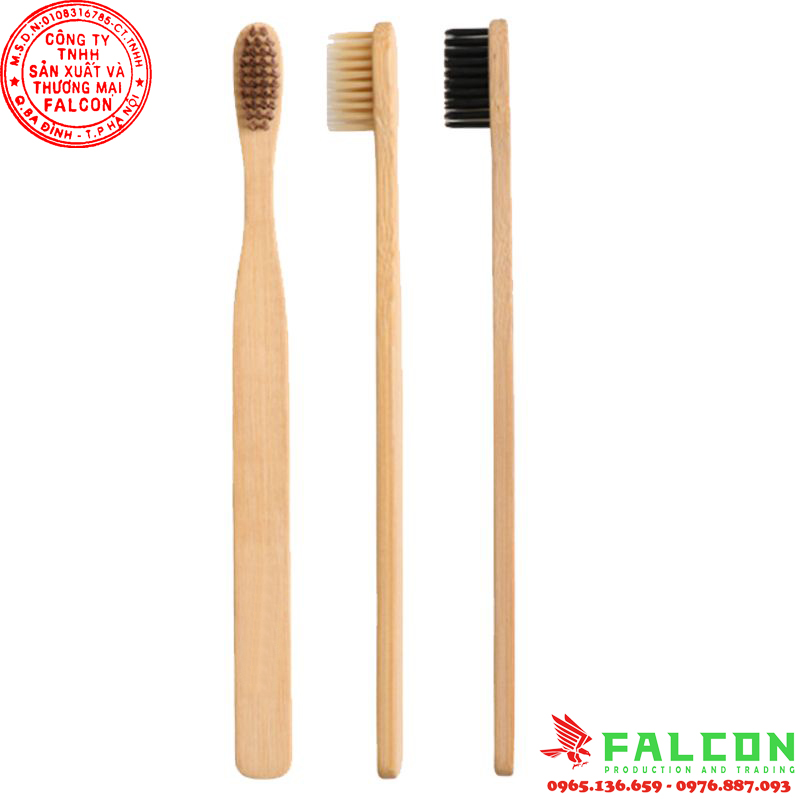 Bàn chải khách sạn thân tre tự nhiên cao cấp