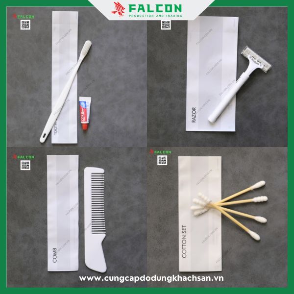 Bàn chải, dao cạo, lược, tăm bông dùng 1 lần khách sạn