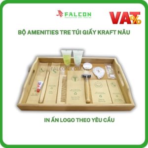 Bộ đồ dùng khách sạn chất liệu tre túi kraft nâu thân thiện môi trường
