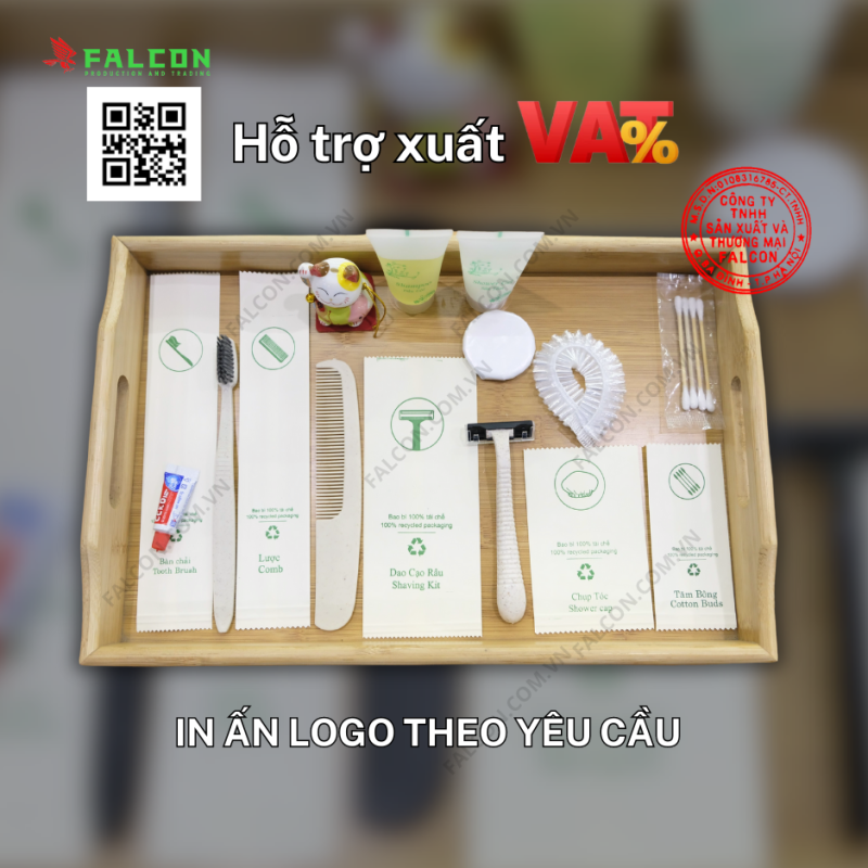 Bộ amenities khách sạn giá rẻ cao cấp túi trắng