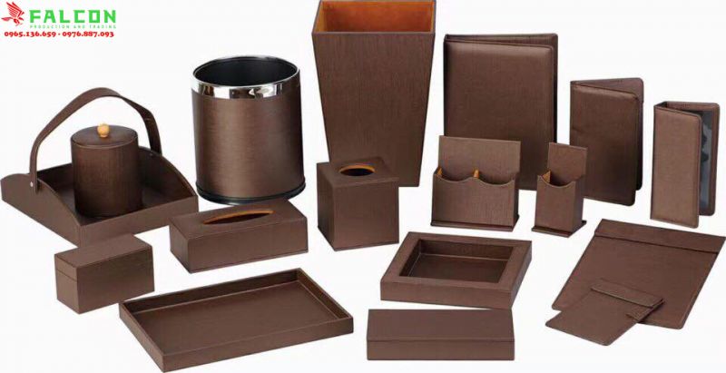 Bộ đồ dùng khách sạn bọc da 