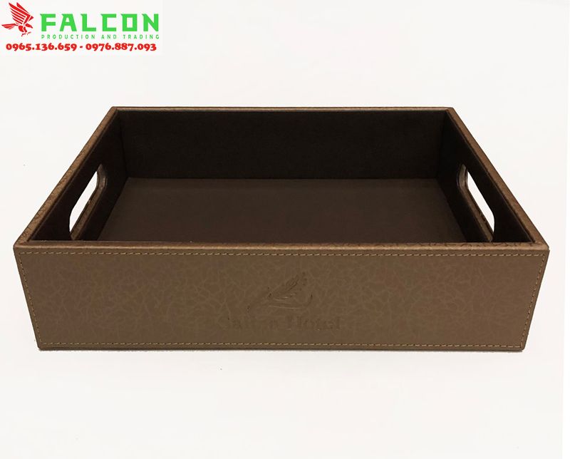 Khay amenities khach sạn bọc da