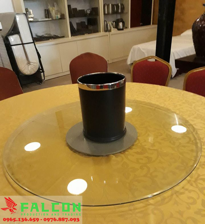 Thùng rác khách sạn bọc da