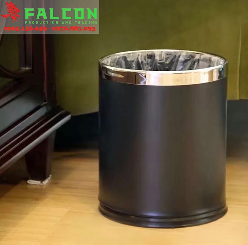 Thùng rác khách sạn bọc da