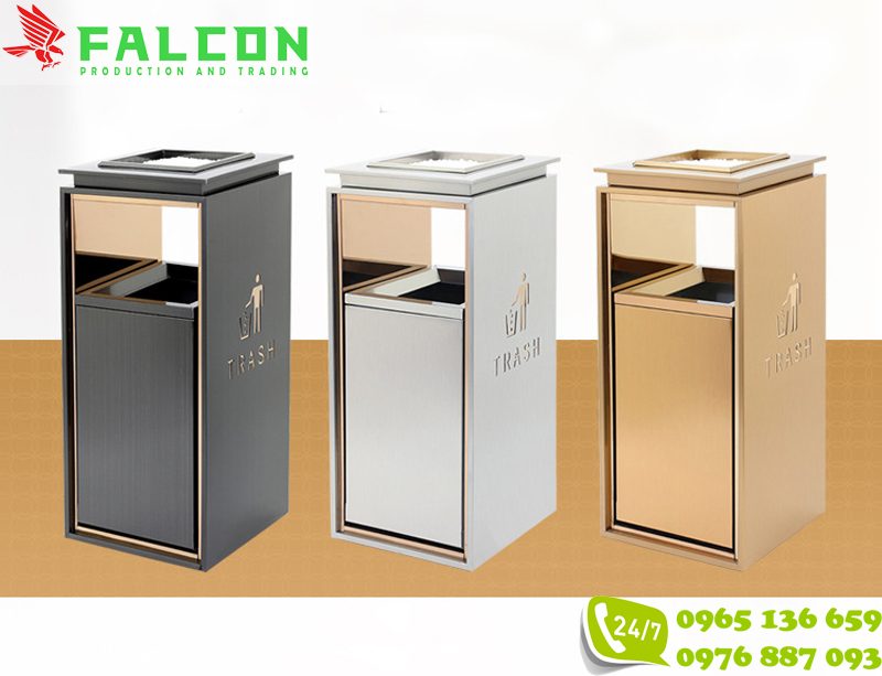Thùng rác sảnh khách sạn cao cấp 01