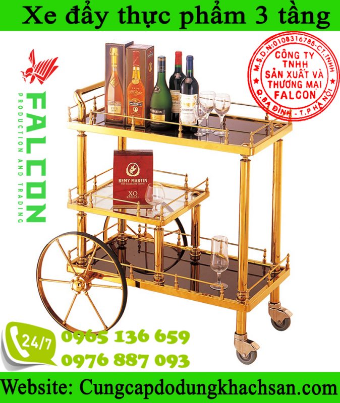 xe đẩy rượu